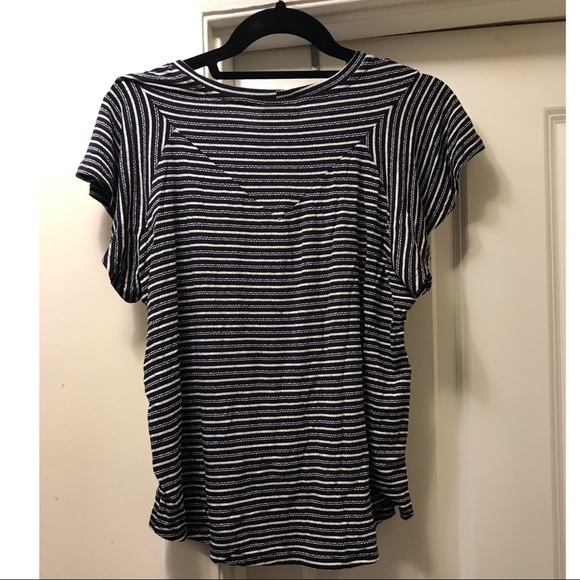 Dolan Anthropologie striped architectural T shirt - Picture 2 of 5